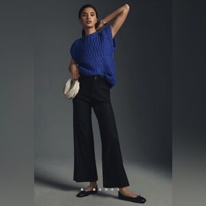 NWT Anthropologie The Colette Cropped Wide-Leg Pants: Linen Edition 29 TALL